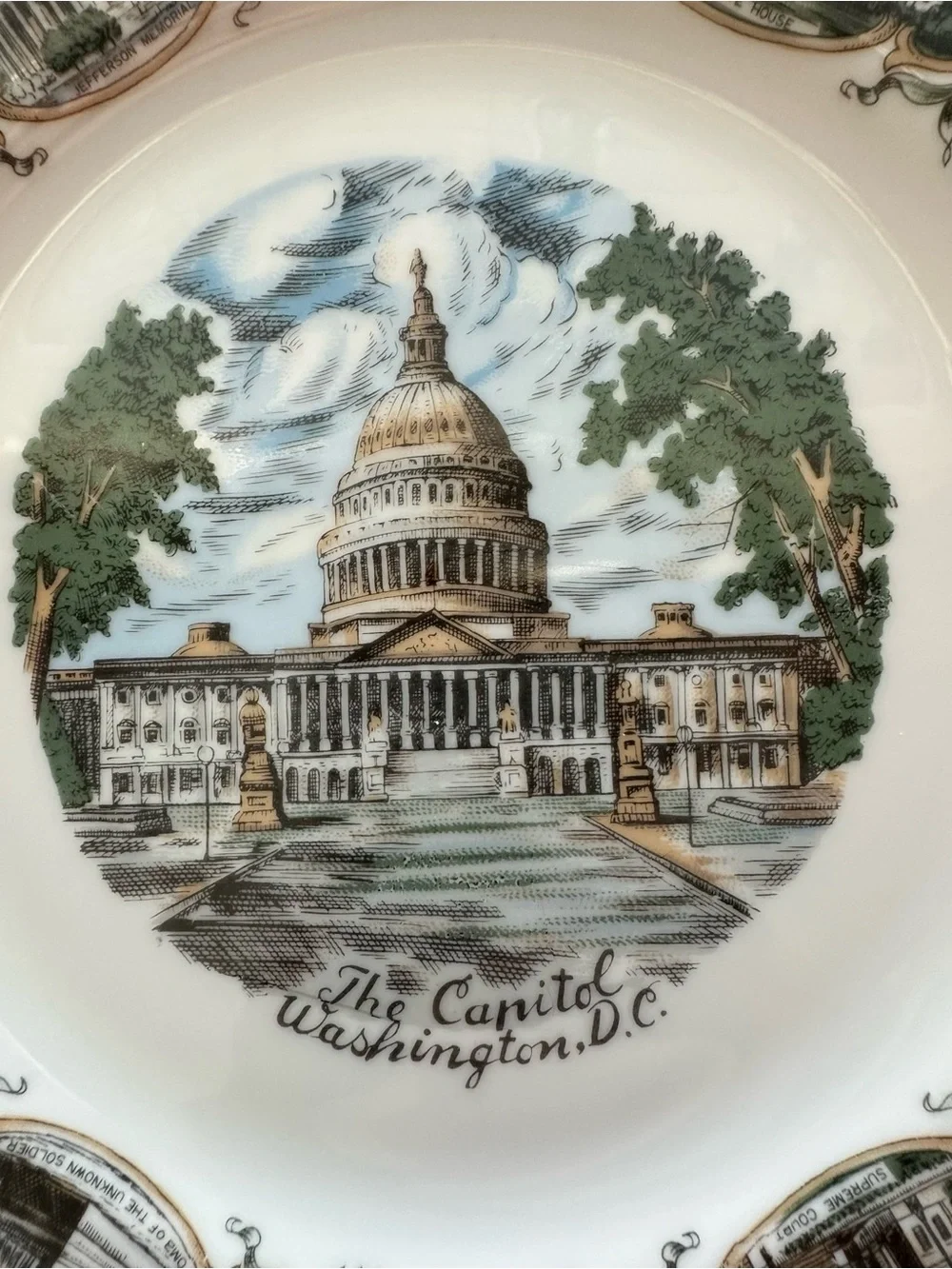 Vintage Capsco Decorative Washington D.C Capitol Collector Souvenir Plate